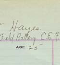 Thumbnail - Sergeant Henry Stuart Hayes, M.M., Roll Card