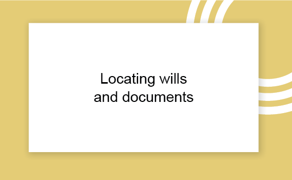 Locating wills and documents - graphics tile